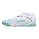 Puma Future 8 TF White and Light Blue Society Football Boots
